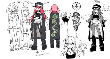 Saki Character Sheet, Kusuri, Uto. Untranslated.