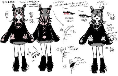 Usa-chan Character Sheet: Untranslated